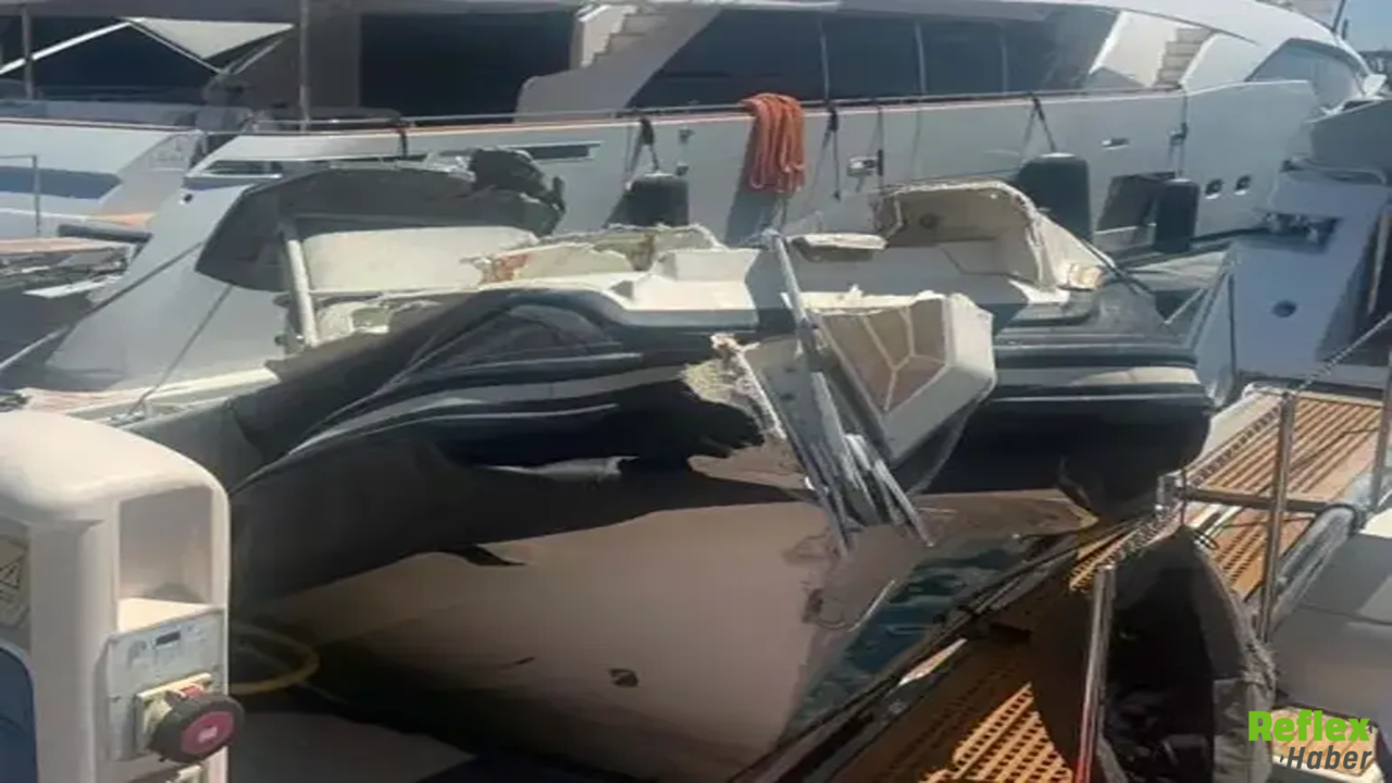 Bodrum Marinada Patlama! Bakım Yapılan Lastik Bot Alev Aldı